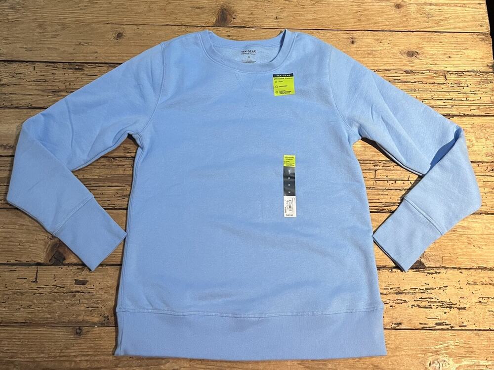 TEK Gear Mens Size M Blue Long Sleeve Sweatshirt NWT